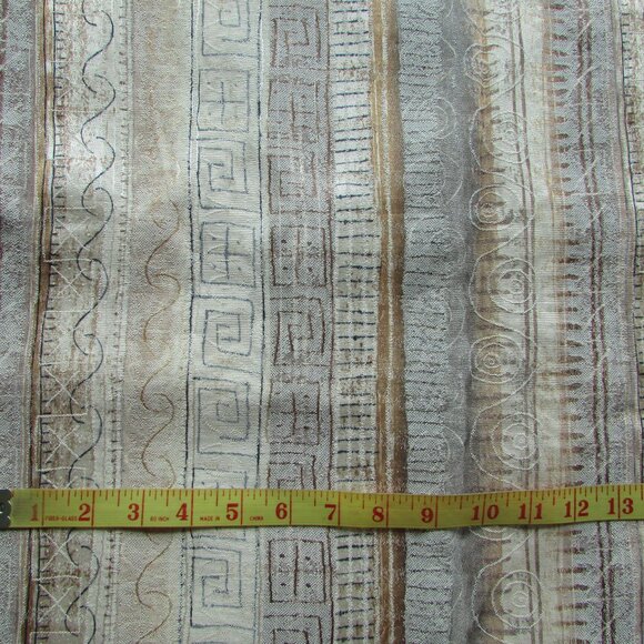 Tans and Gold Geometric Textured Upholstery Fabric ~ 2.9 metres - Picture 5 of 15